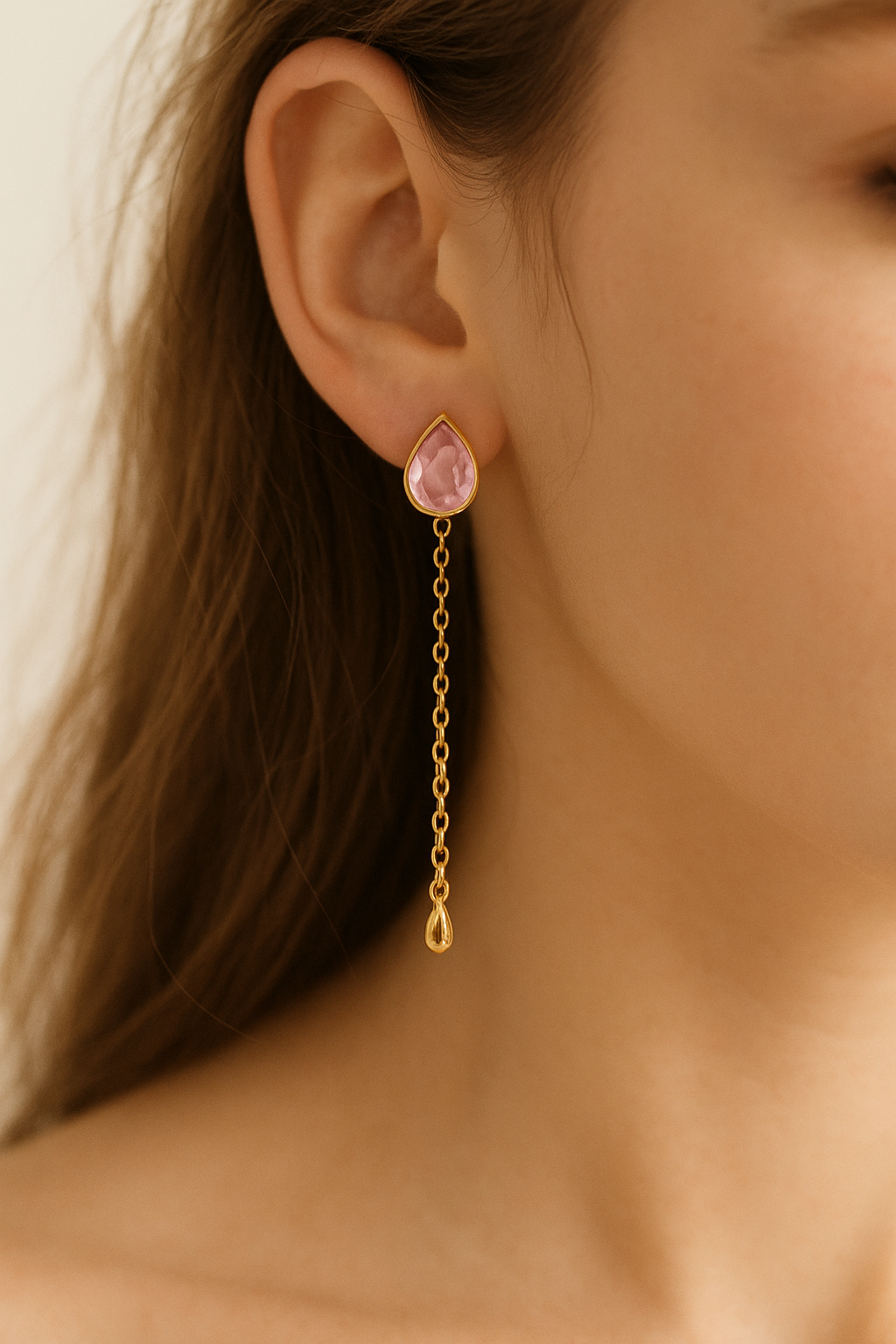 Amora Drop Drop Chain Earrings