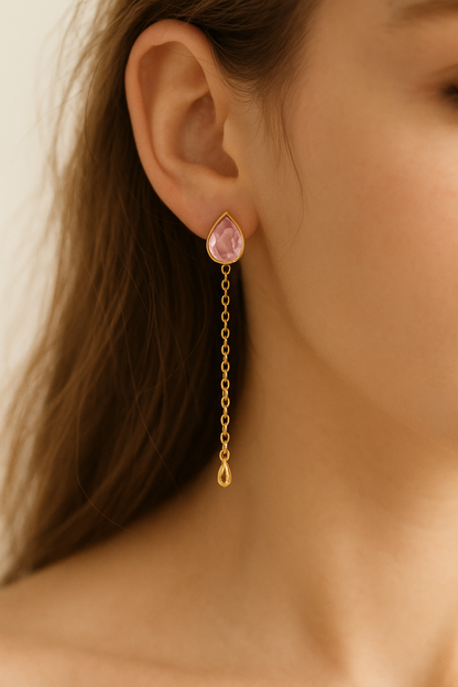 Amora Drop Drop Chain Earrings