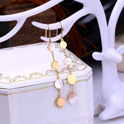 Luna Pearl Shell Drop Earrings