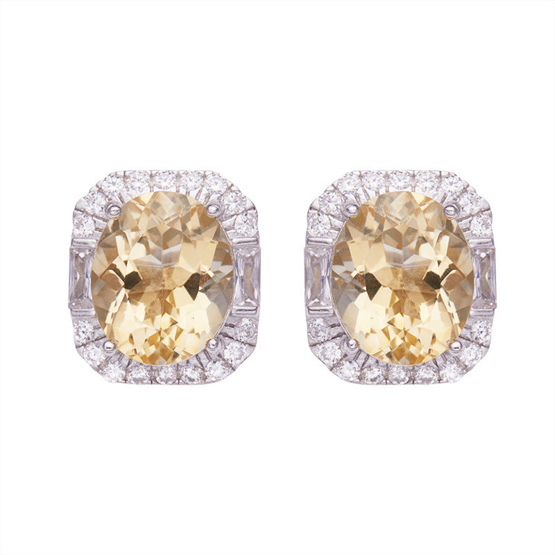 Celeste Cushion Gemstone Stud Earrings