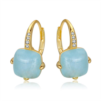 Ocean Glow Aquamarine Drop Earrings