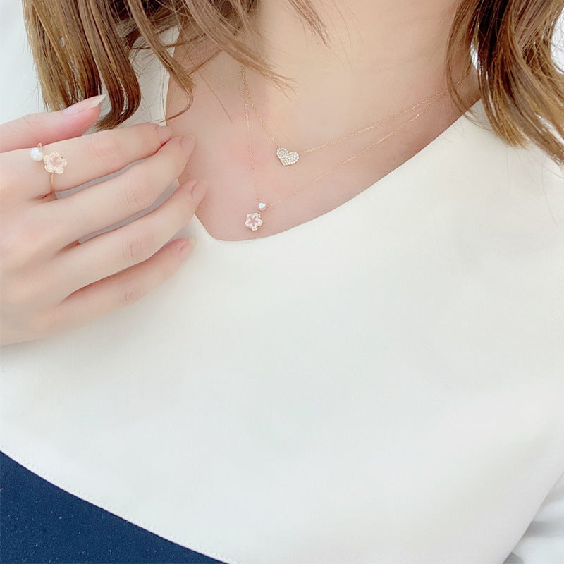 Blossom Rose Quartz & Pearl Necklace