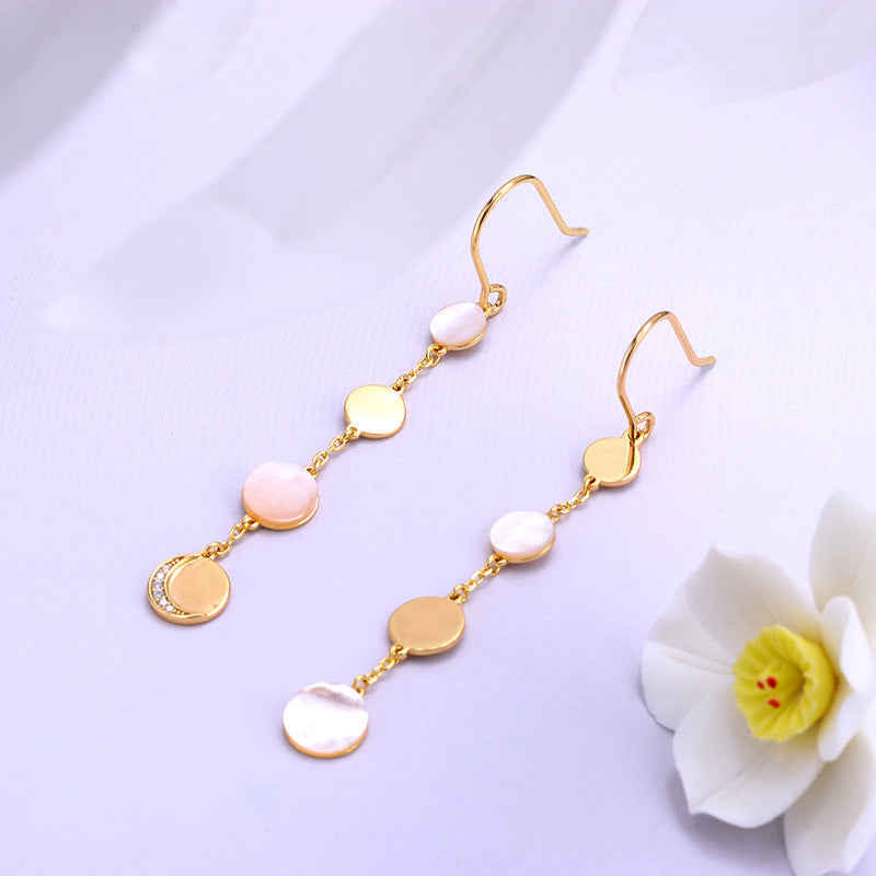 Luna Pearl Shell Drop Earrings