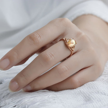 Citrine & Mother-of-Pearl Bloom Ring