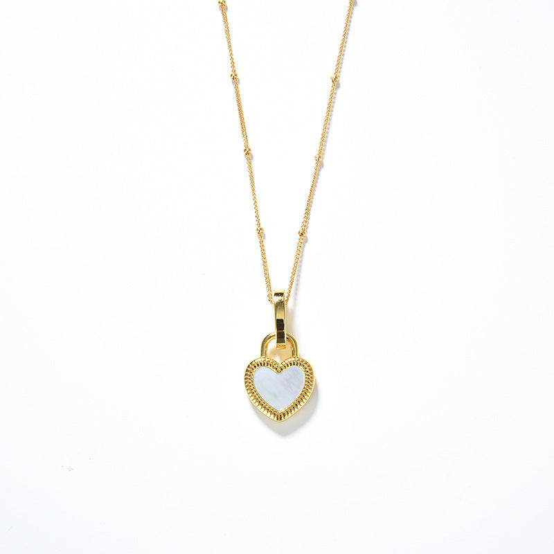 Dual Love Onyx & Pearl Heart Necklace