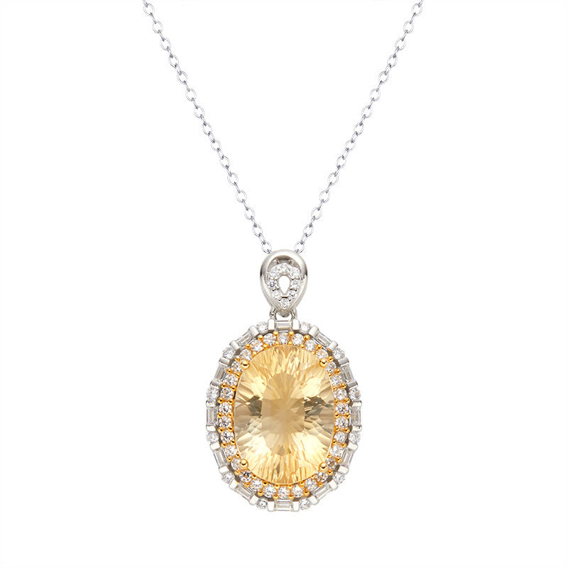 Aurora Halo Crystal Necklace