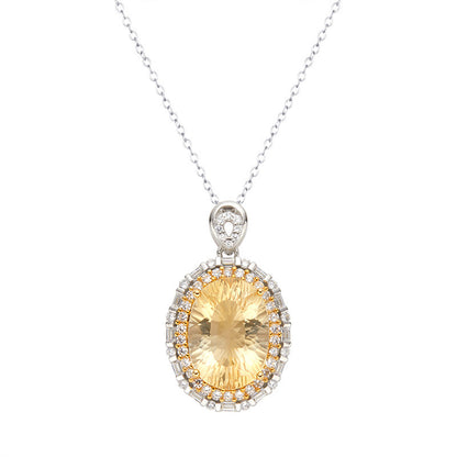 Aurora Halo Crystal Necklace