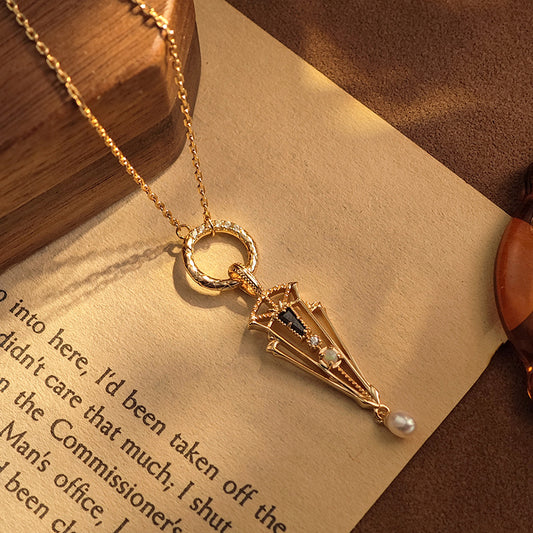 Aria Pearl & Opal Talisman Necklace