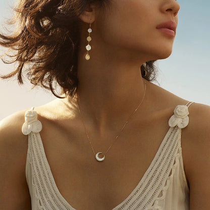 Luna Pearl Shell Drop Earrings