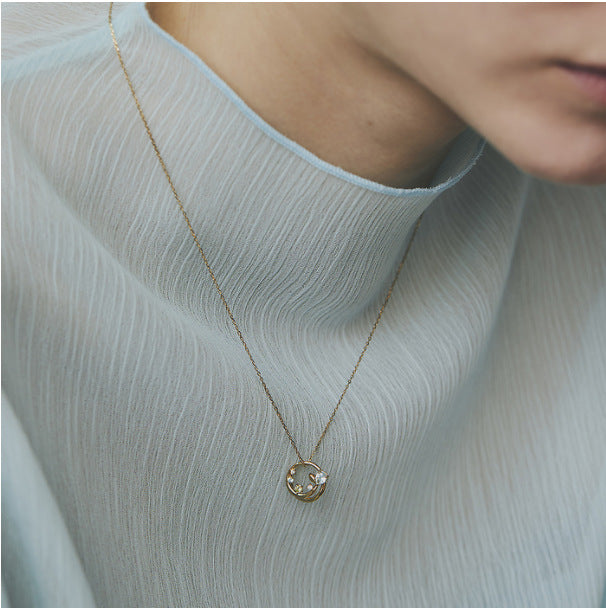 Aquamarine Blossom Necklace