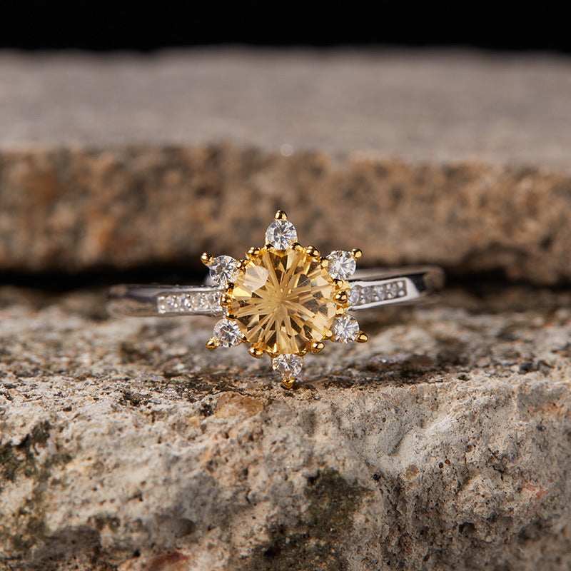 Aurelia Sun Citrine Adjustable Ring