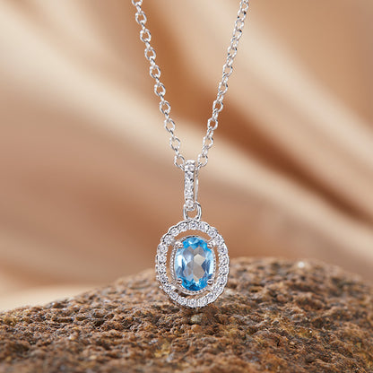 Aurélie Oval Gemstone Necklace