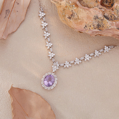 Flora Amethyst & Citrine & Topaz Necklace