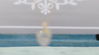 Lunar Glow White Crystal Shield Necklace